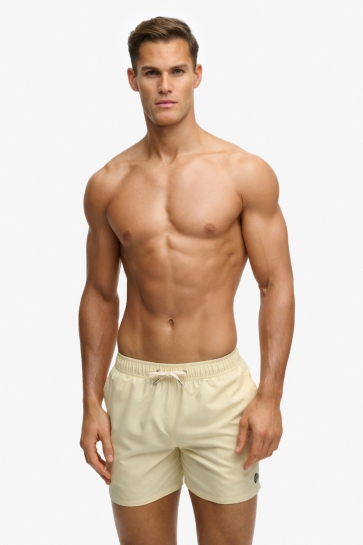 Superdry Broek EMBROIDERED LOGO 15 SWIM SHORT M3010267A QUD PASTEL YELLOW