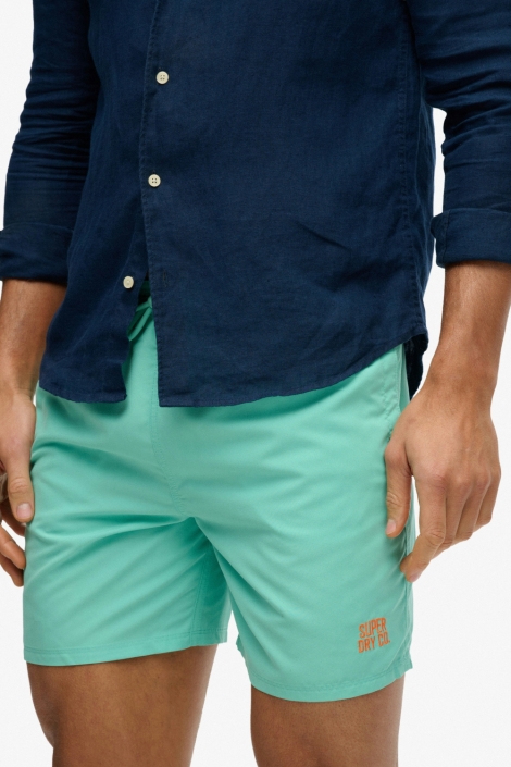 Superdry groene heren korte broek | Close up