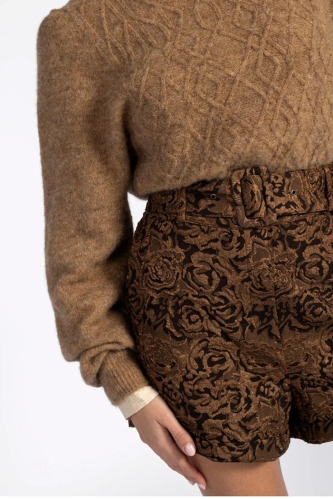 Aaiko koperen dames korte broek | Close up