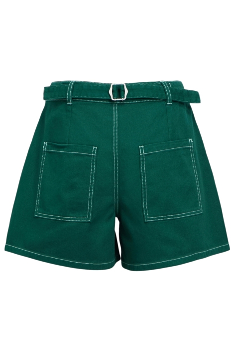 Object groene dames korte broek | Achteraanzicht