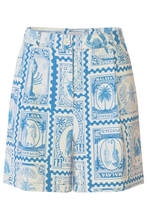 Object blauwe dames korte broek | Vooraanzicht