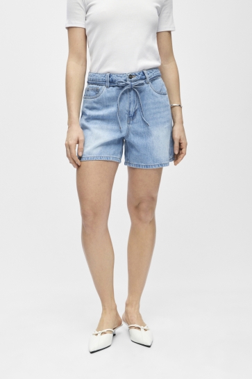 Object Korte broek OBJROSIE MW LO DENIM SHORT SHORTS D 23049227 Light Blue Denim