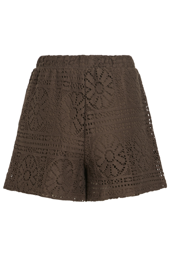 Vila bruine dames korte broek | Achteraanzicht