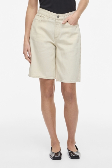 Vila Korte broek VIMAJ RW DENIM SHORTS 14114230 Ecru