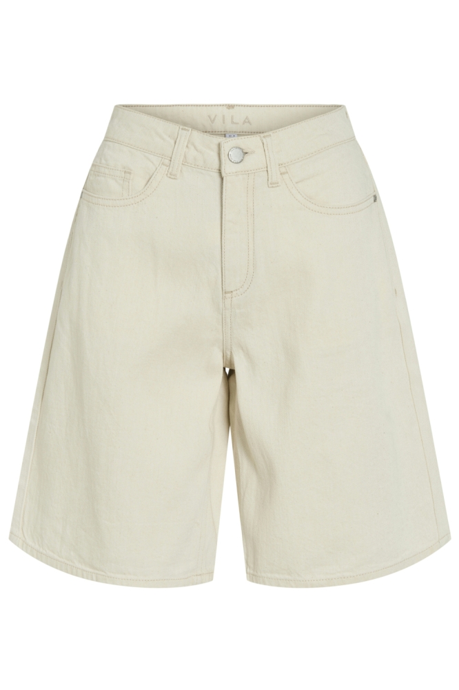 Vila ecru dames korte broek | Vooraanzicht