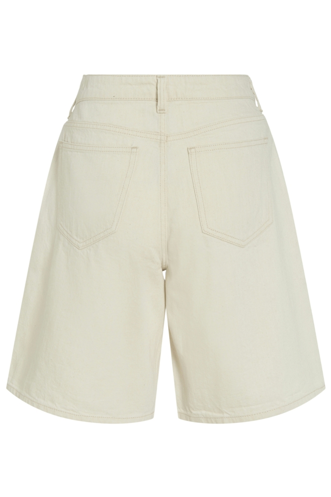 Vila ecru dames korte broek | Achteraanzicht