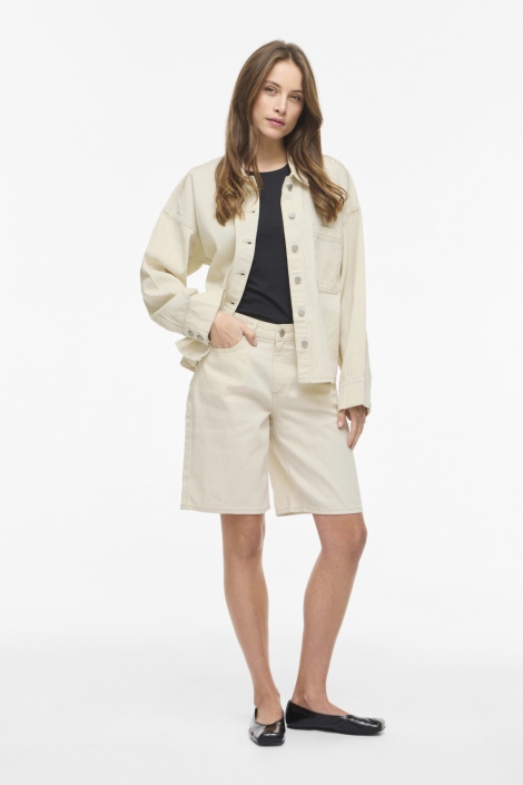 Vila ecru dames korte broek | Model