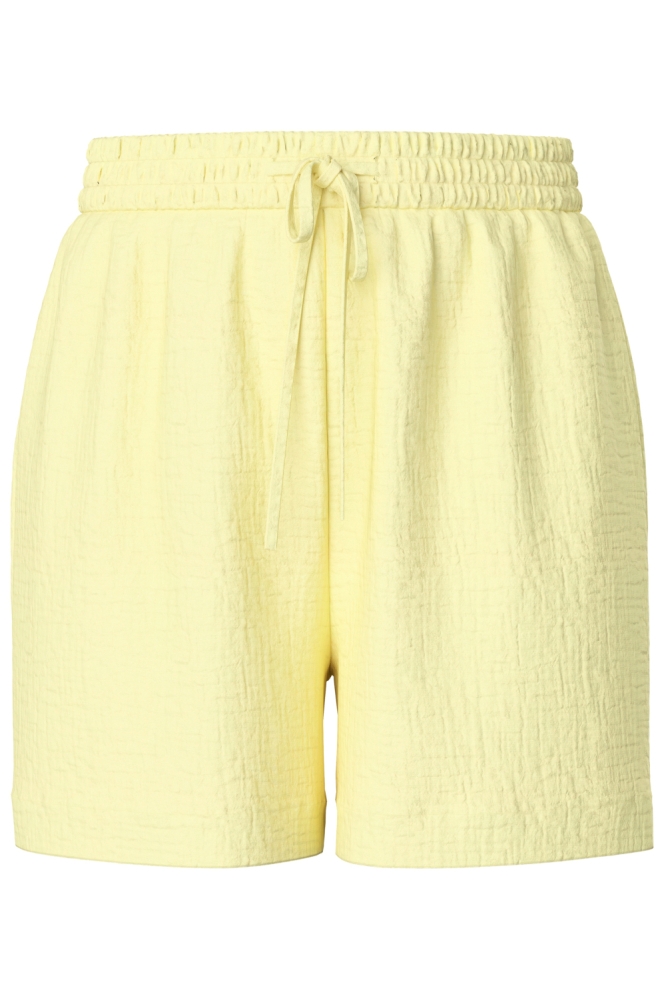 Pieces gele dames korte broek | Vooraanzicht
