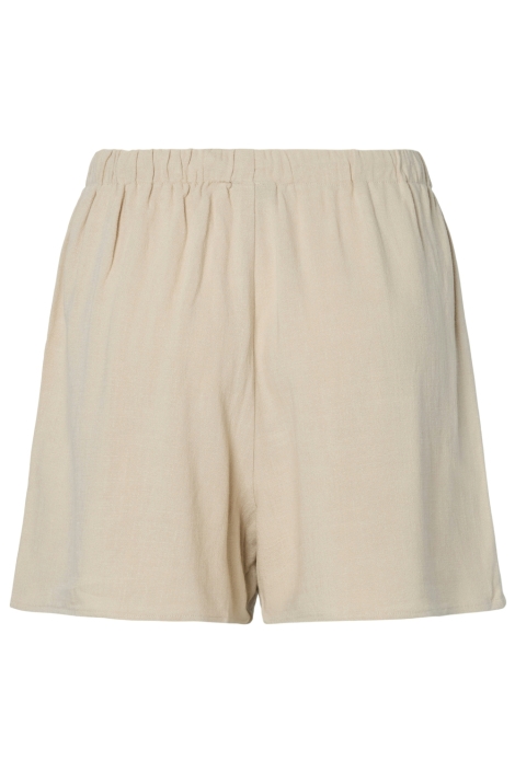 Pieces beige dames korte broek | Achteraanzicht