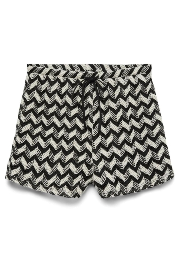Vero Moda Broek VMTIKKA HW SHORTS JRS 10344486 BLACK/BIRCH BLEND