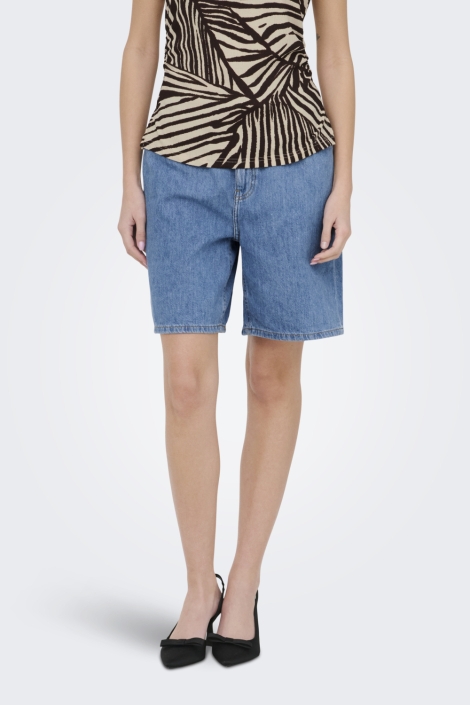 Jacqueline de Yong blauwe dames korte broek | Model vooraanzicht