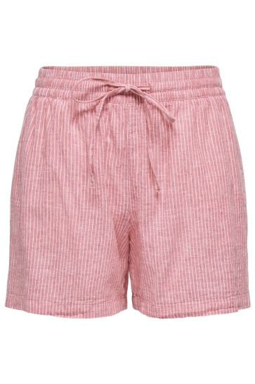 Jacqueline de Yong Korte broek JDYMILA LINEN HW SHORTS WVN DIA 15348169 Calypso Coral/CLOUD DANCER