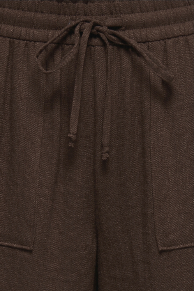 Jacqueline de Yong bruine dames korte broek | Close up