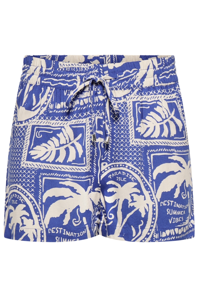 Jacqueline de Yong blauwe dames korte broek | Vooraanzicht
