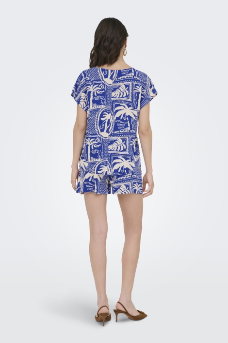 Jacqueline de Yong blauwe dames korte broek | Model