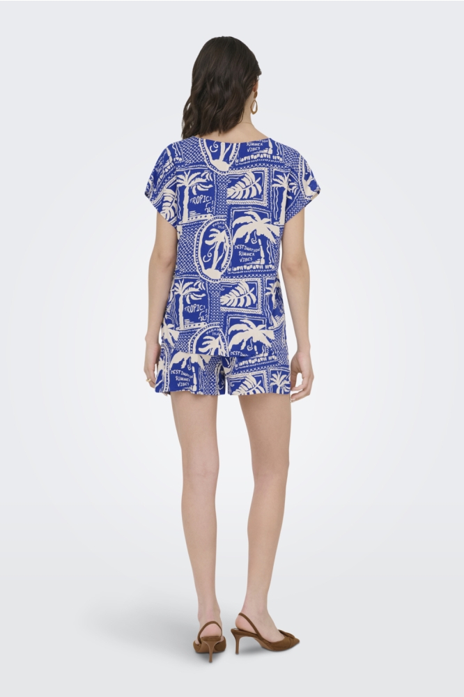 Jacqueline de Yong blauwe dames korte broek | Model