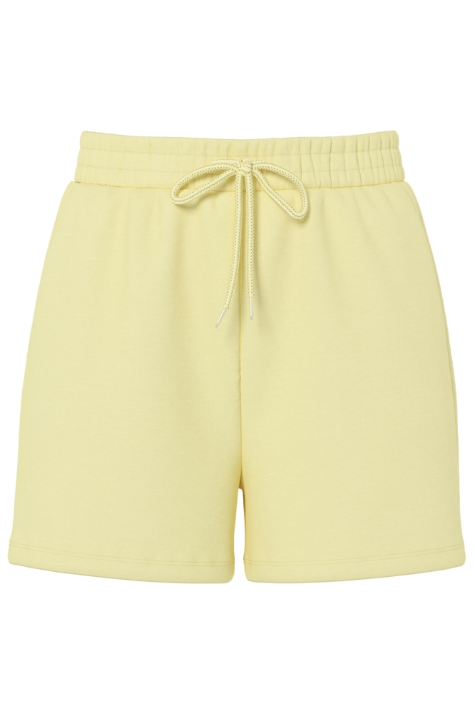 Pieces gele dames korte broek | Achteraanzicht