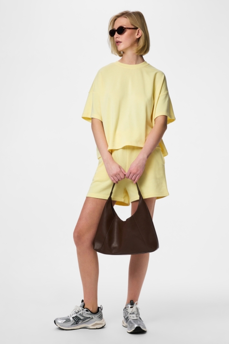Pieces gele dames korte broek | Model