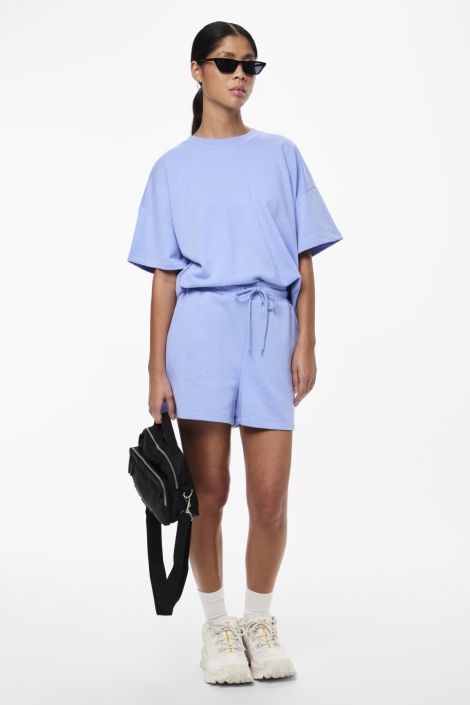 Pieces blauwe dames korte broek | Model