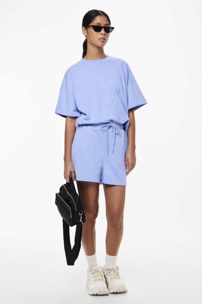 Pieces blauwe dames korte broek | Model