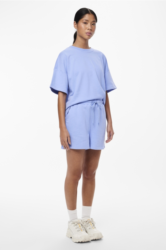 Pieces blauwe dames korte broek | Model