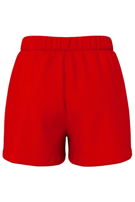 Pieces rode dames korte broek | Achteraanzicht