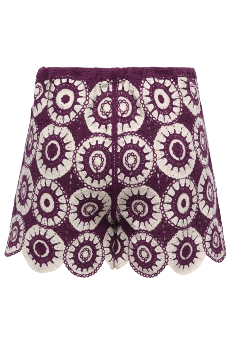 Only bordeaux dames korte broek | Achteraanzicht