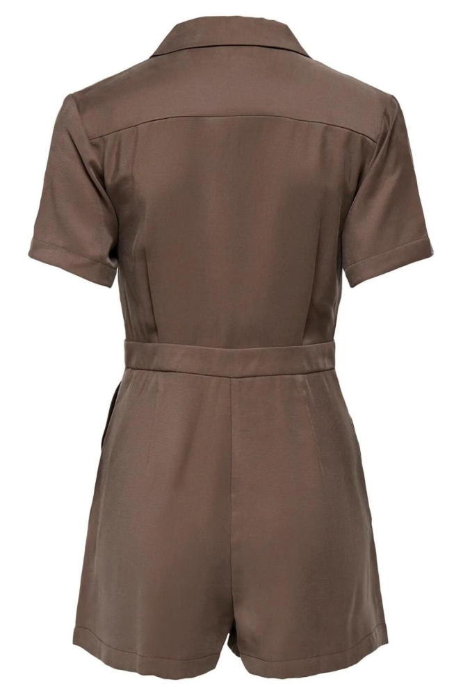 Only bruine dames jumpsuit | Achteraanzicht