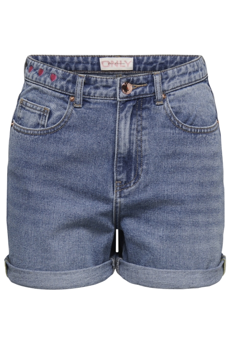 Only blauwe dames korte broek | Vooraanzicht