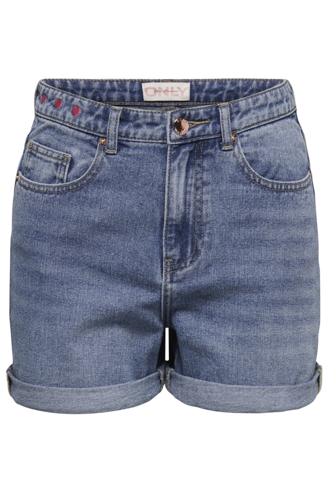 Only blauwe dames korte broek | Vooraanzicht