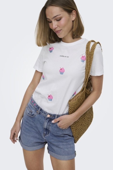 Only blauwe dames korte broek | Model