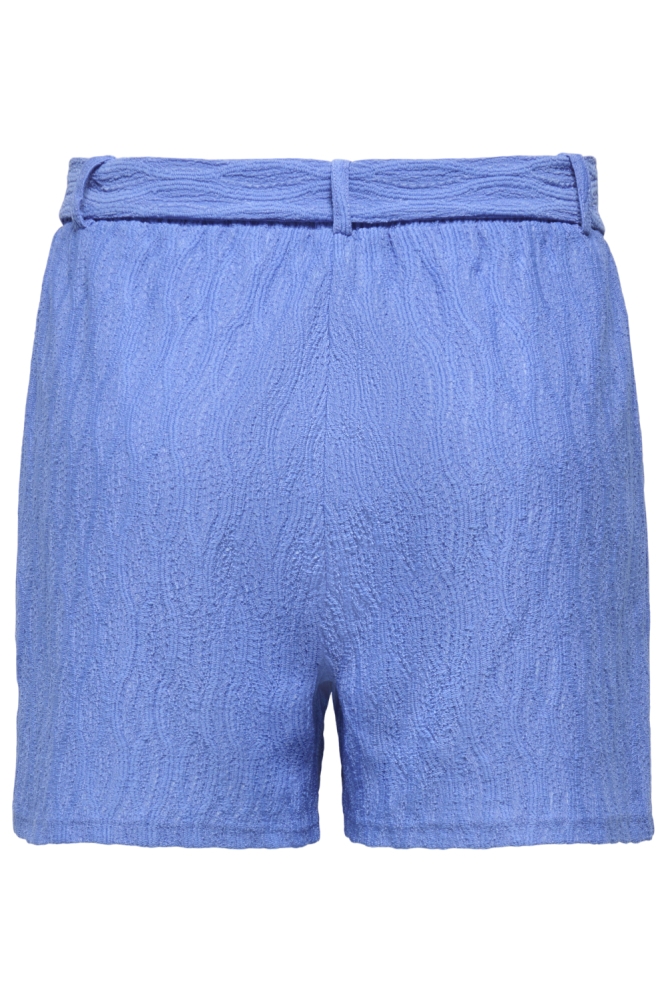 Only blauwe dames korte broek | Achteraanzicht