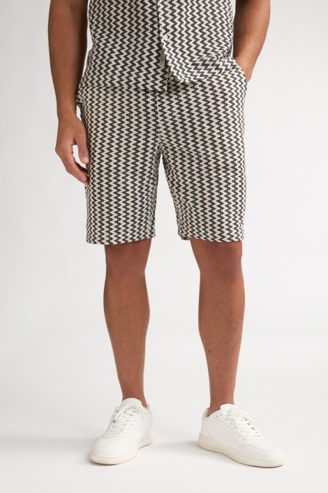 Petrol Industries witte heren korte broek | Model vooraanzicht