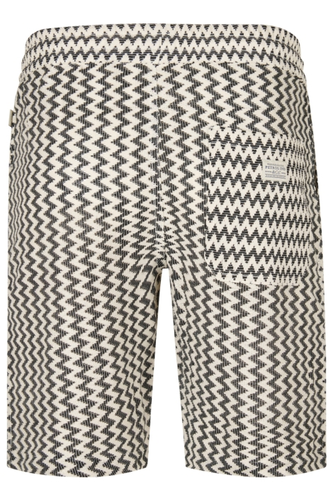 Petrol Industries witte heren korte broek | Achteraanzicht