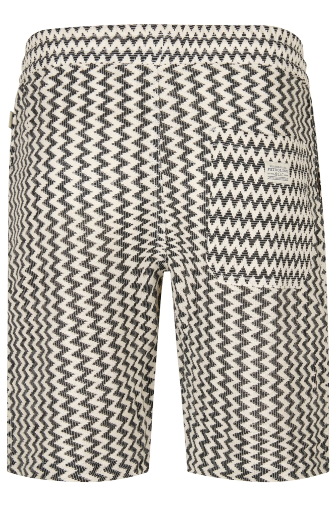 Petrol Industries witte heren korte broek | Achteraanzicht