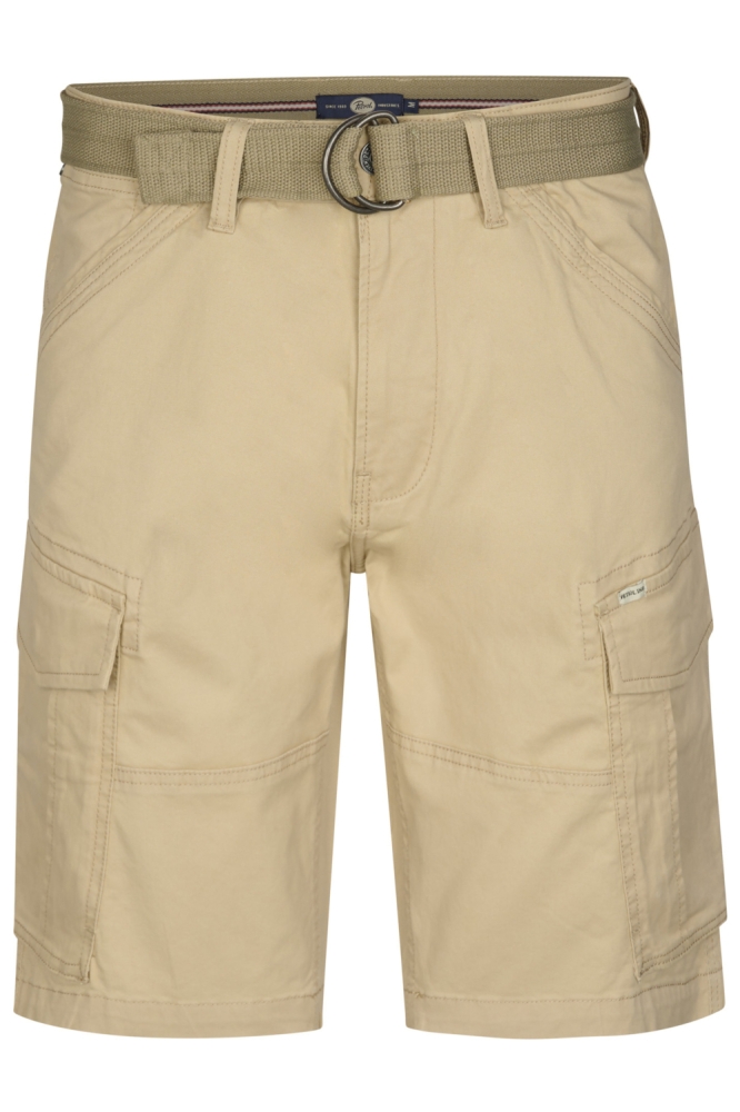 Petrol Industries zand heren korte broek | Vooraanzicht