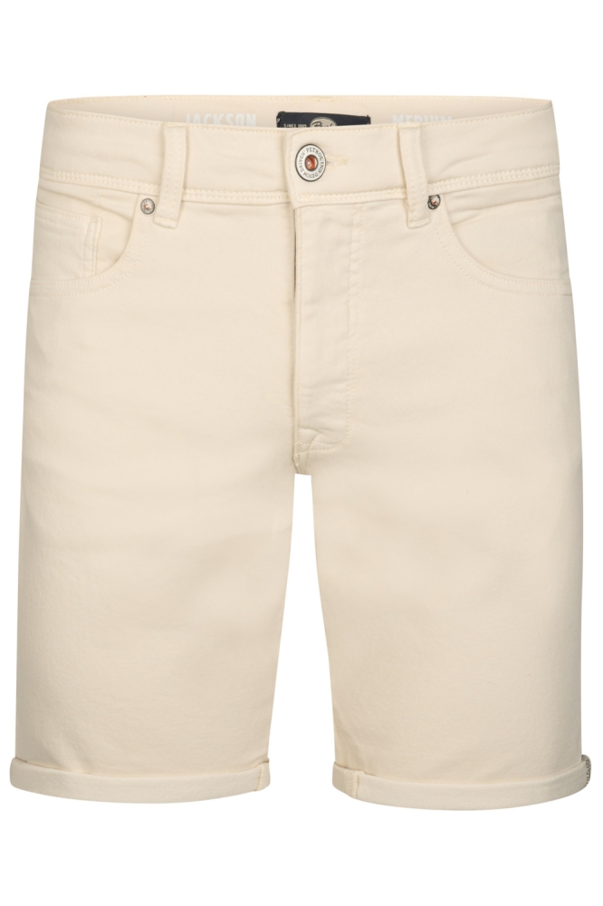 Petrol Industries ecru heren korte broek | Vooraanzicht