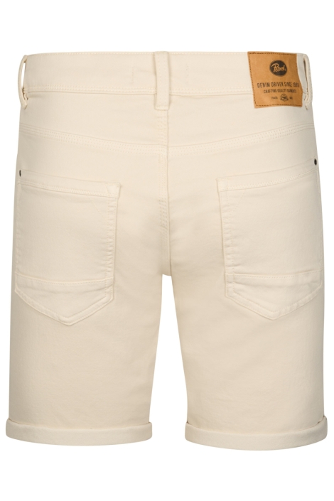 Petrol Industries ecru heren korte broek | Achteraanzicht