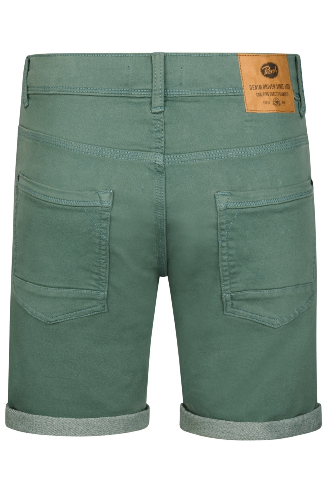 Petrol Industries groene heren korte broek | Achteraanzicht