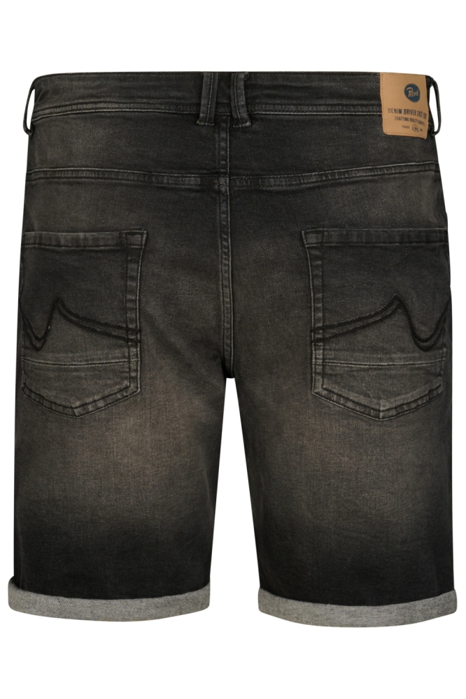 Petrol Industries zwarte heren korte broek | Achteraanzicht