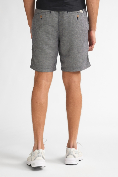 Petrol Industries blauwe heren korte broek | Model achteraanzicht