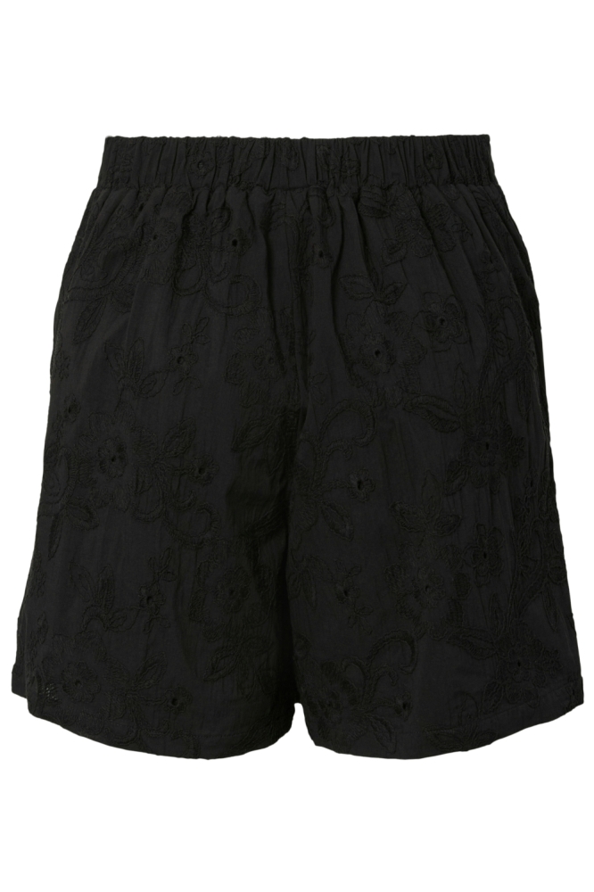 Pieces zwarte dames korte broek | Vooraanzicht