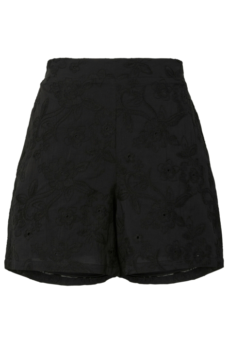 Pieces zwarte dames korte broek | Achteraanzicht