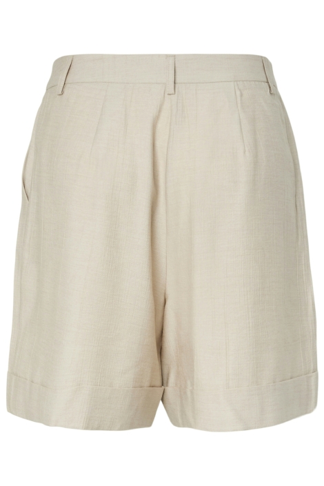 Pieces beige dames korte broek | Achteraanzicht