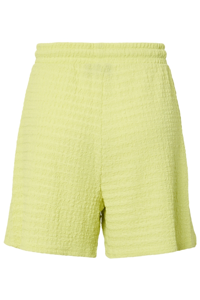 Pieces gele dames korte broek | Achteraanzicht