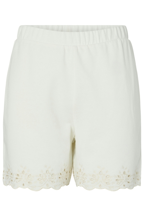 Pieces witte dames korte broek | Vooraanzicht