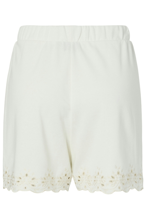 Pieces witte dames korte broek | Achteraanzicht