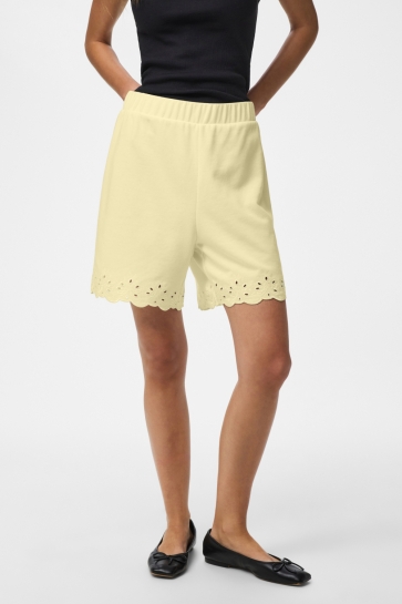 Pieces Korte broek PCCHILLI SUMMER HW BRODERI SHORTS J 17164281 French Vanilla