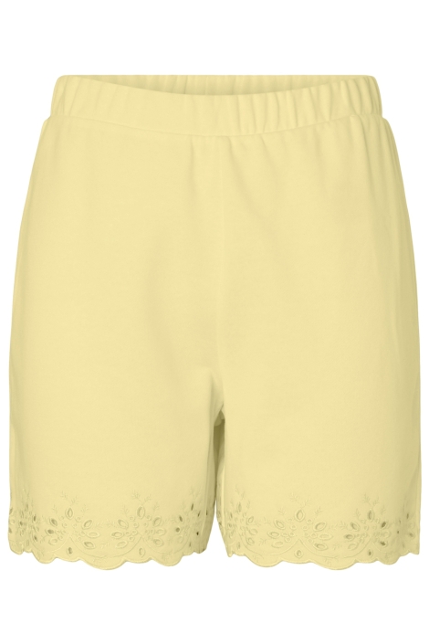 Pieces gele dames korte broek | Vooraanzicht