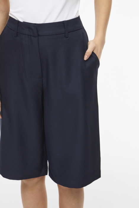 Vila blauwe dames korte broek | Close up